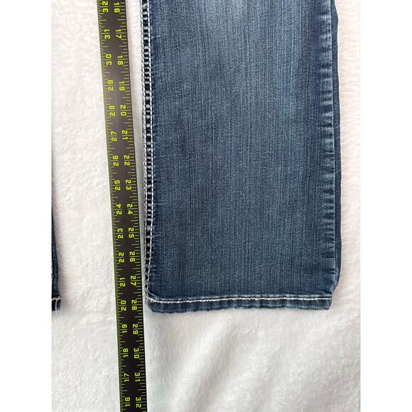 Silver Jeans Suki Flare Jeans Womens Size 27x32 Destroyed Thick Stitch Y2K - Picture 6 of 9